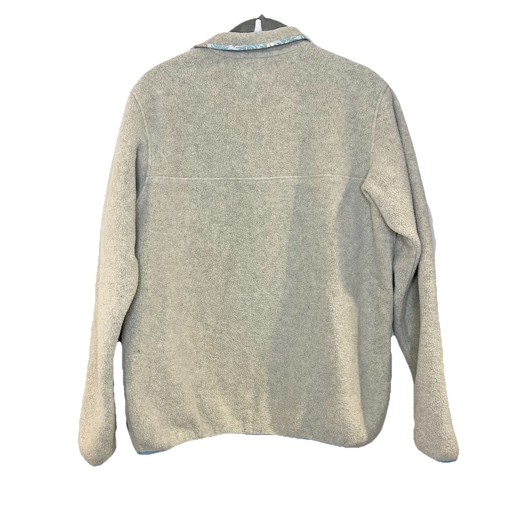 Patagonia Synchilla Snap-T Fleece Pullover Sweater Hawaiian Leaf Floral Size M - Picture 2 of 7